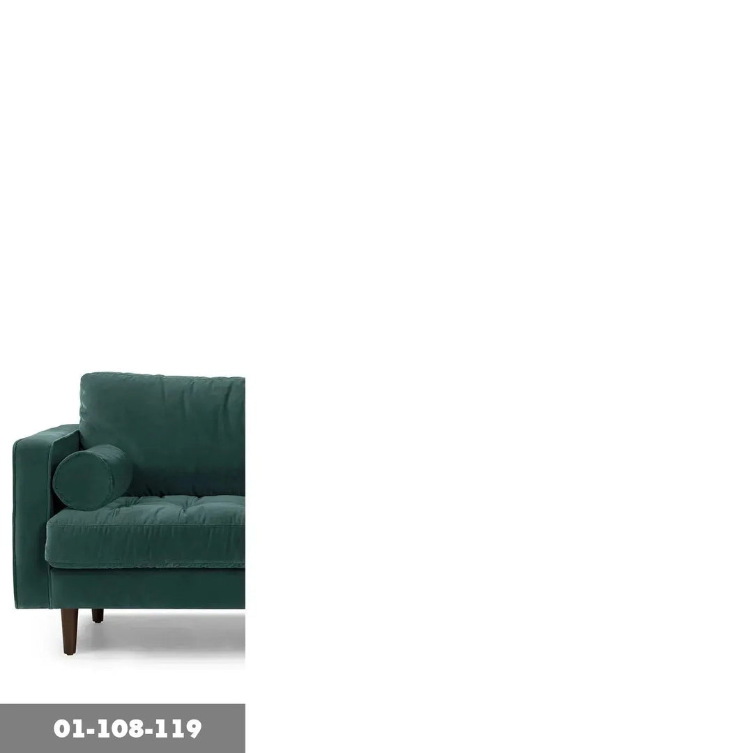 Scandinavian Velvet 3 Seater Sofa SCOTT