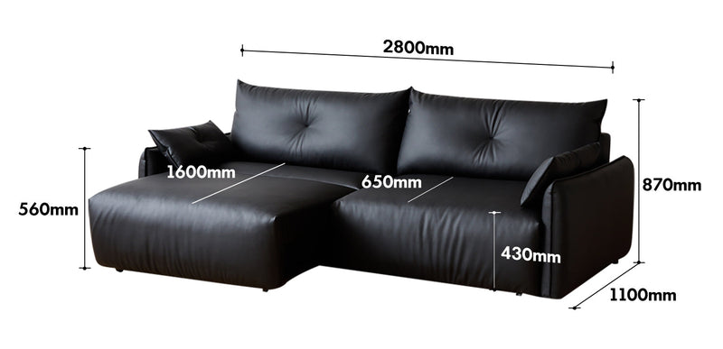 Modern Microfiber Leather Electric Recliner 4 Seater Sofa EVENA Size Chart