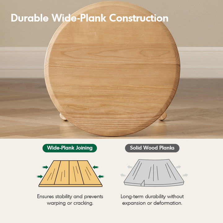 Scandinavian Ash Wood Side Table ZETA