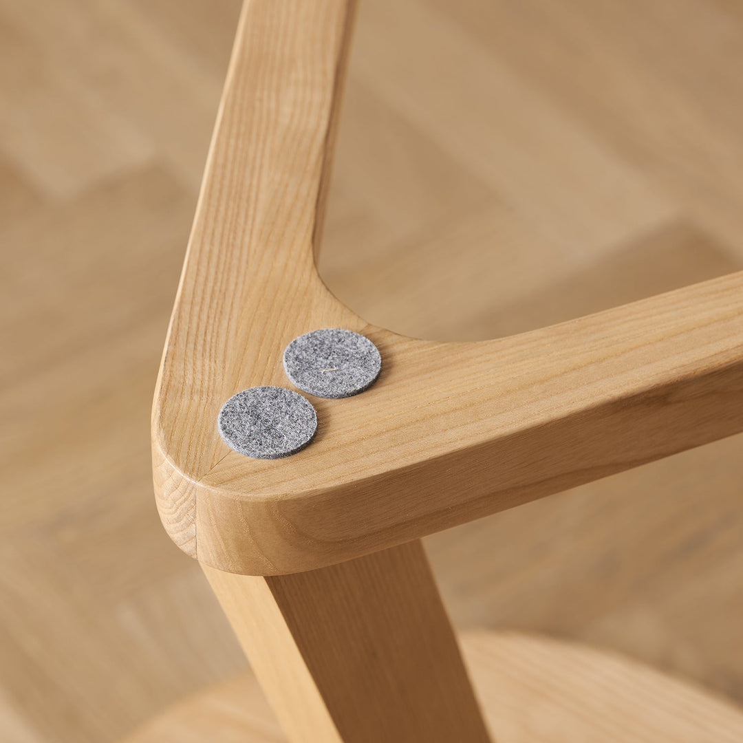 Scandinavian ash wood side table zeta detail 8.