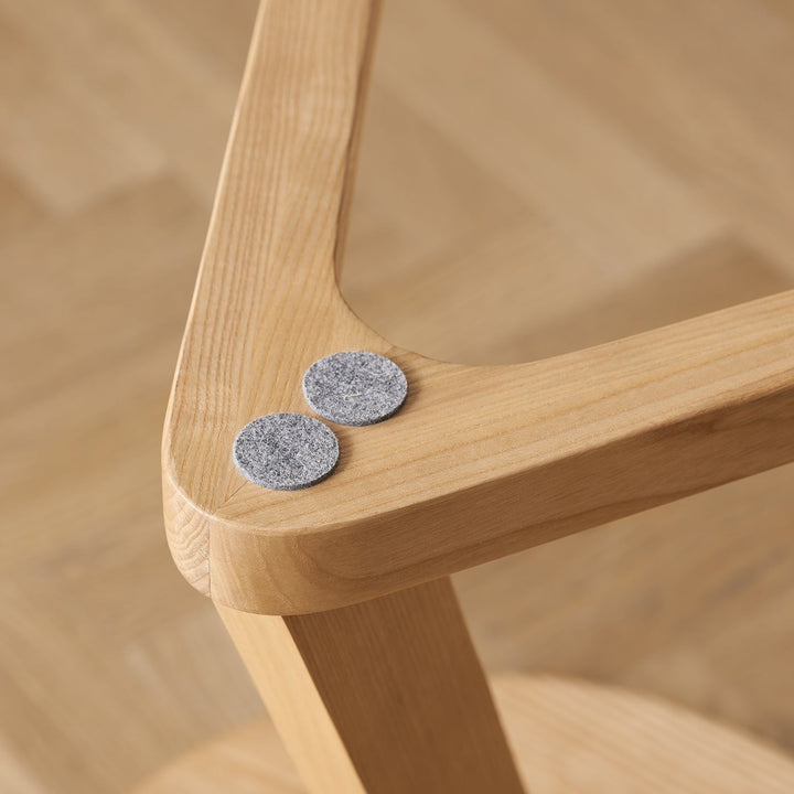 Scandinavian ash wood side table zeta detail 8.