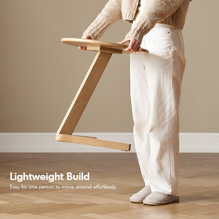 Scandinavian Ash Wood Side Table ZETA