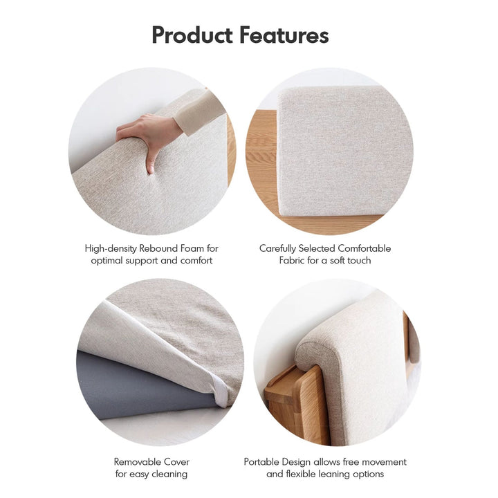 Scandinavian fabric bed panel headboard cushion ease material variants.