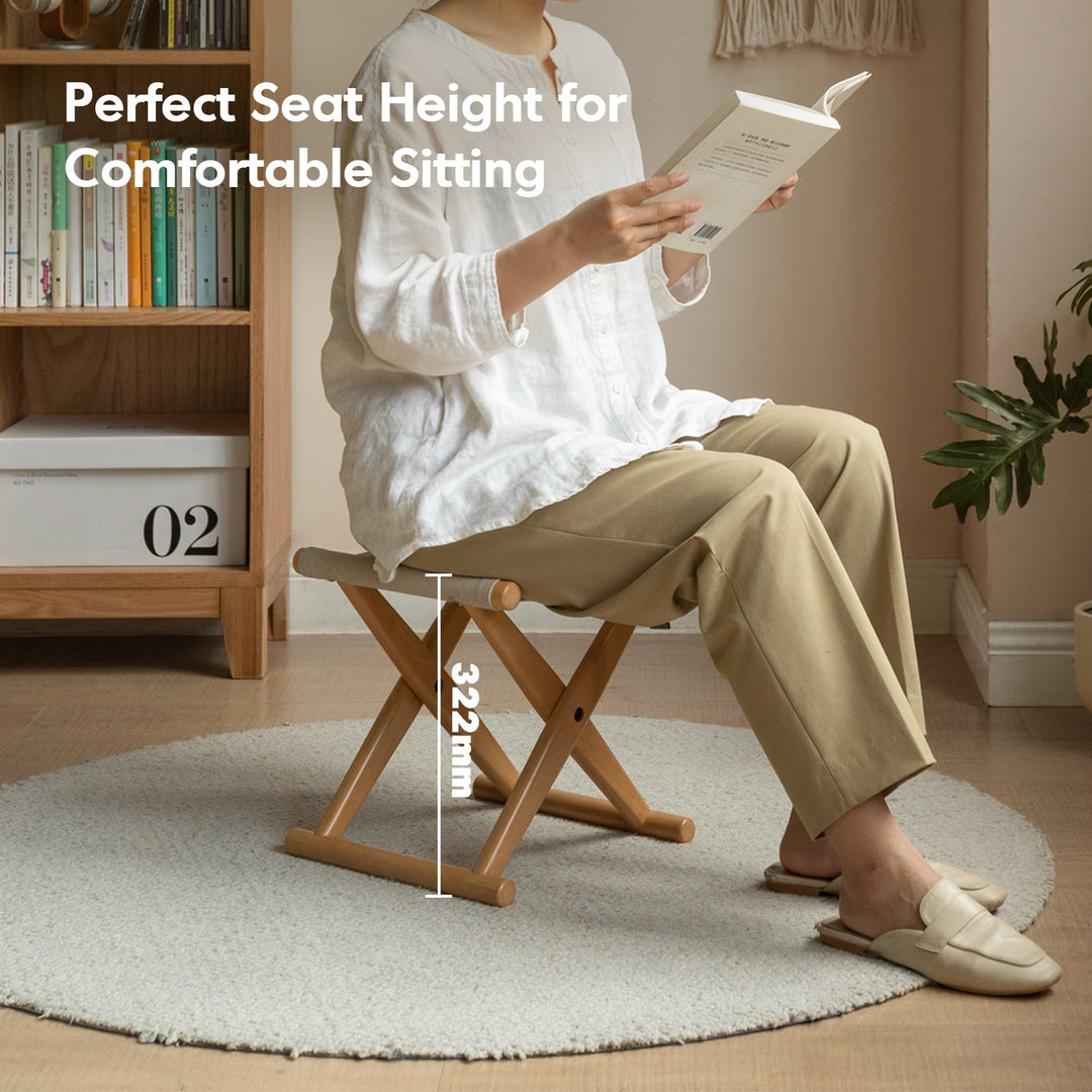 Scandinavian beech wood canvas folding stool kaya environmental situation.