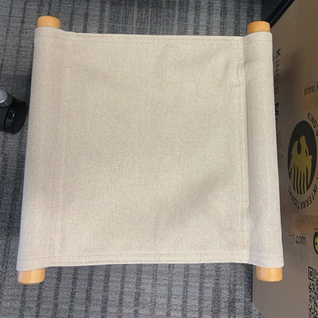 Scandinavian beech wood canvas folding stool kaya detail 4.
