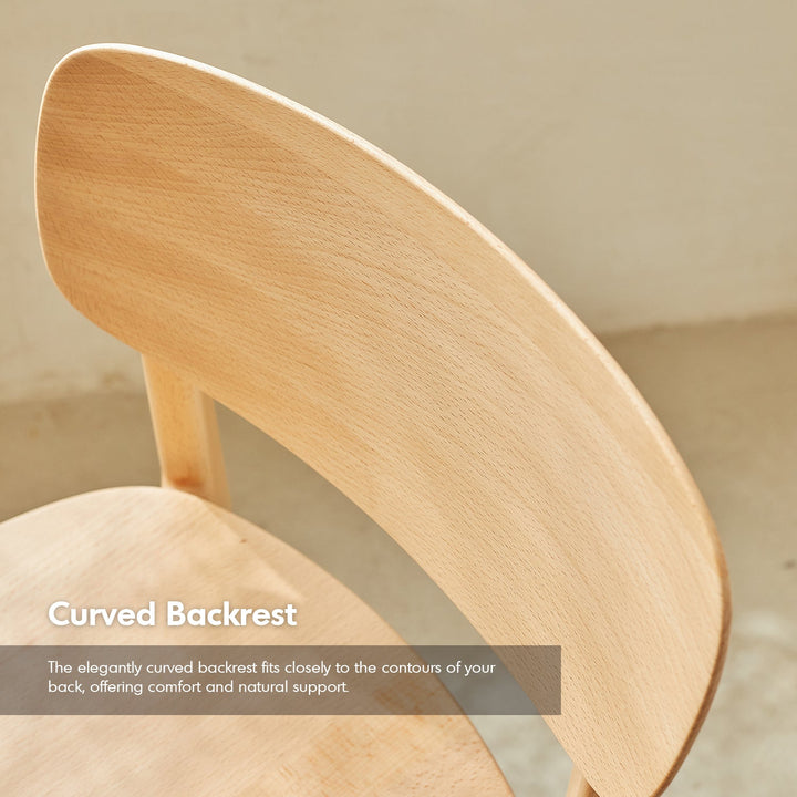 Scandinavian Beech Wood Dining Chair POPPY