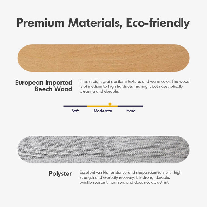 Scandinavian Beech Wood Fabric 2 Seater Sofa HILDA ST