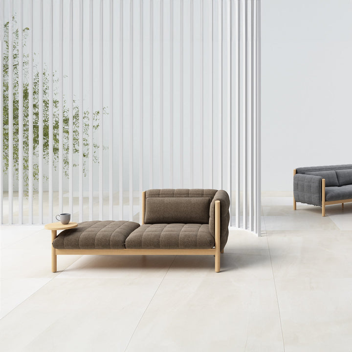 Scandinavian Beech Wood Fabric 2 Seater Sofa HILDA ST