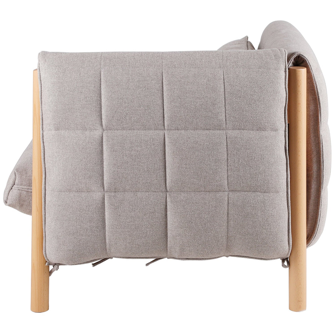 Scandinavian Beech Wood Fabric 2 Seater Sofa HILDA ST