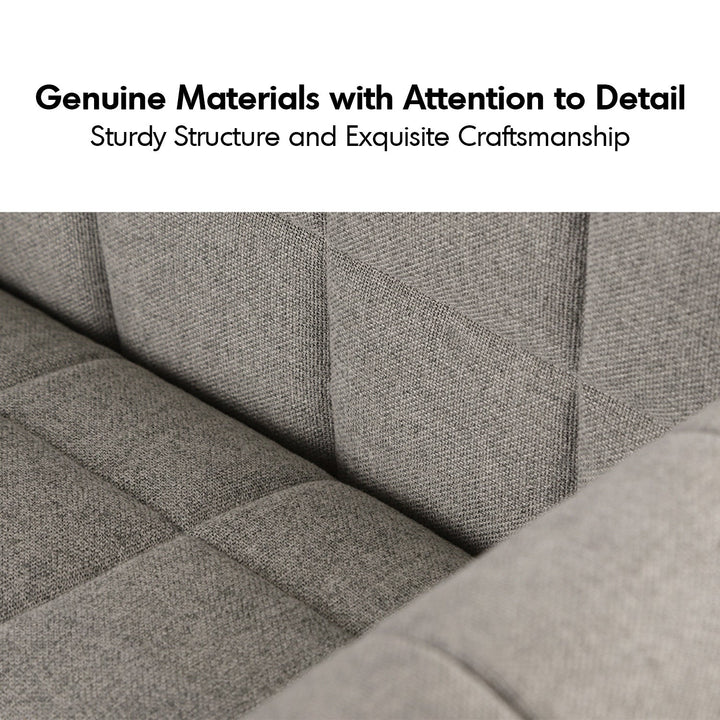 Scandinavian Beech Wood Fabric 2 Seater Sofa HILDA ST