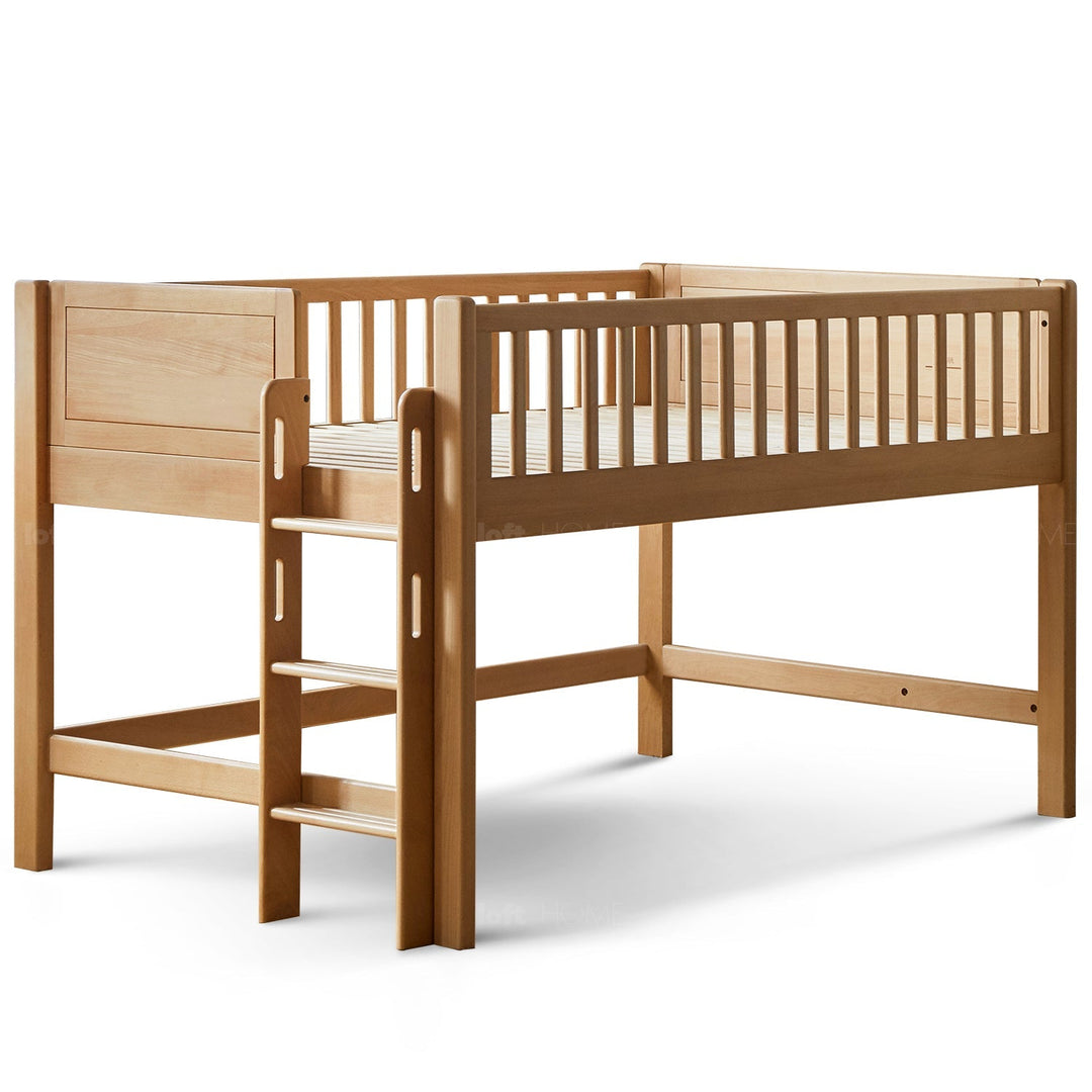 Scandinavian Beech Wood Kids Bunk Bed With Trundle CUBBLE