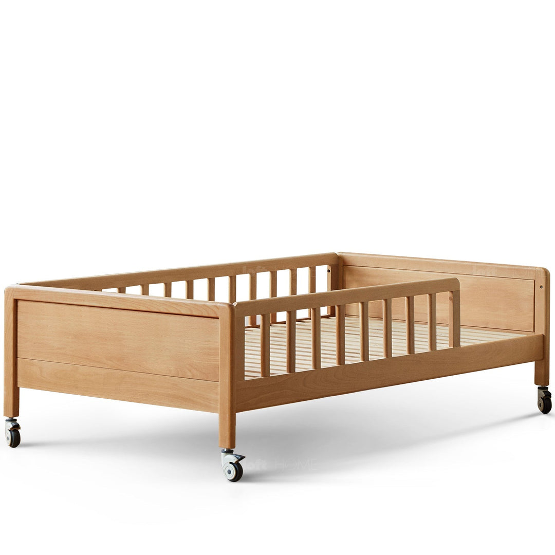 Scandinavian Beech Wood Kids Bunk Bed With Trundle CUBBLE