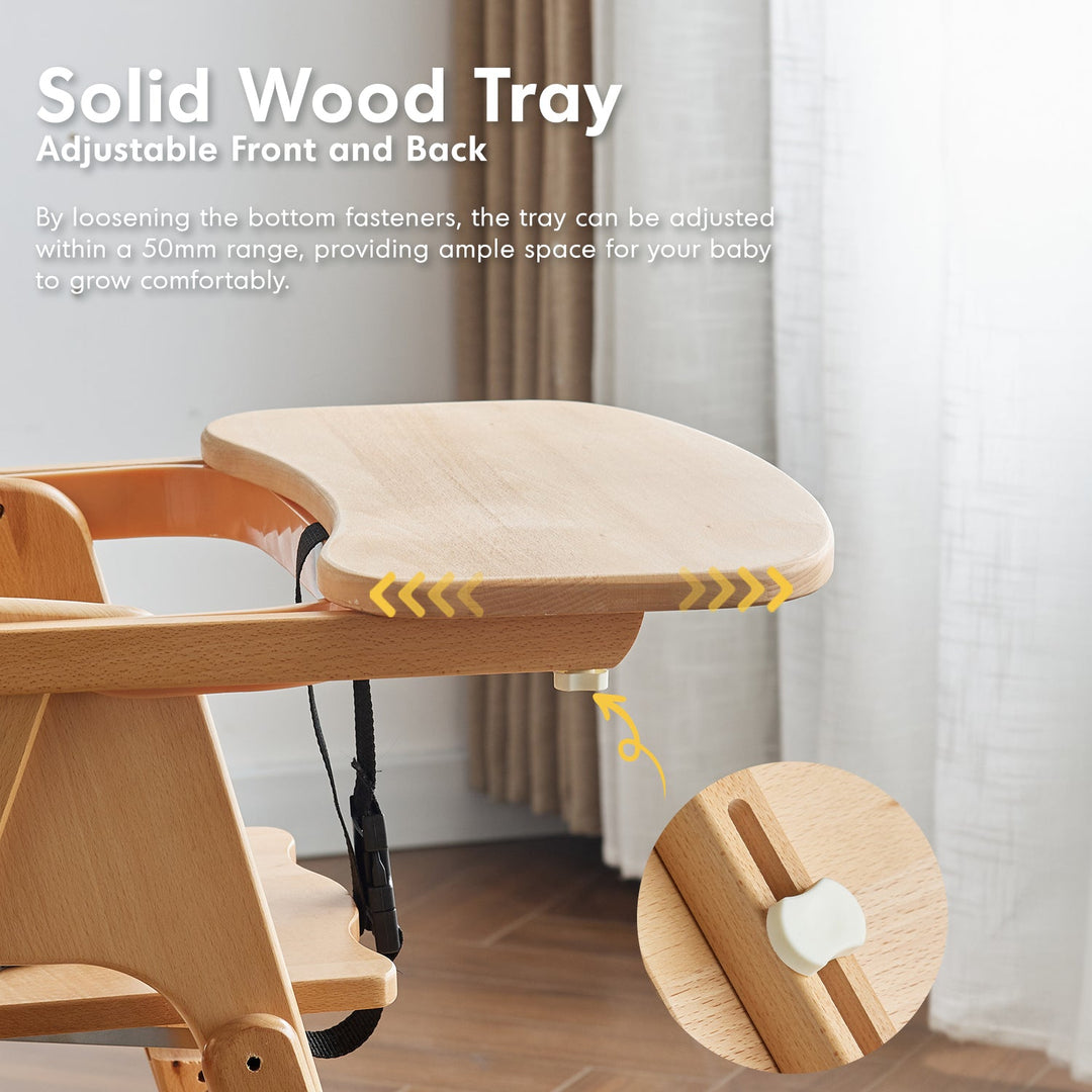 Scandinavian Beech Wood Kids Dining Chair AYLA