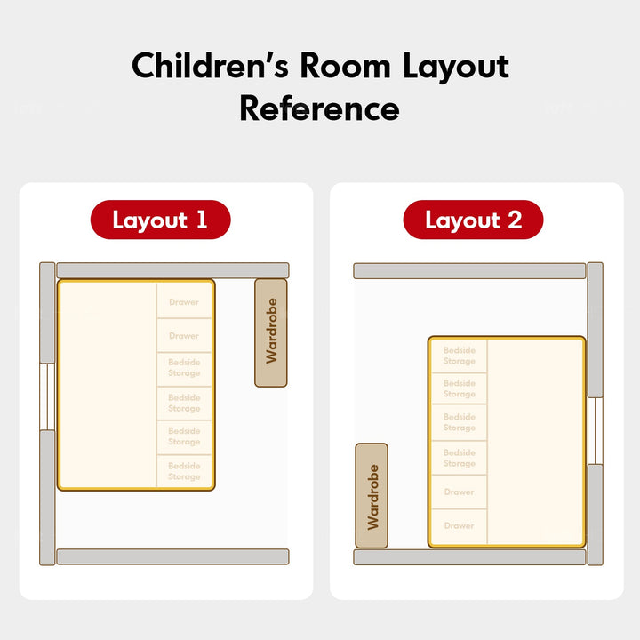 Scandinavian Beech Wood Kids Storage Bed BARRA