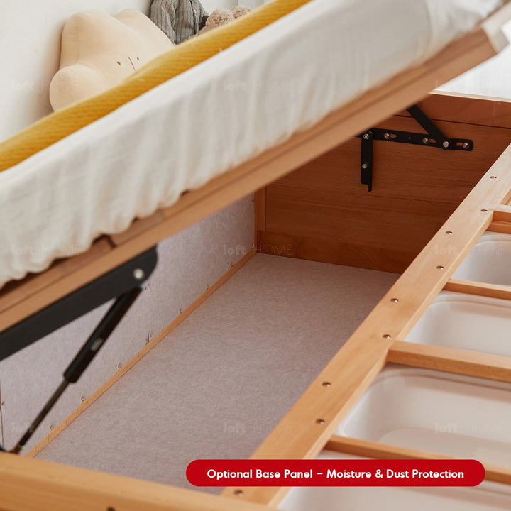 Scandinavian Beech Wood Kids Storage Bed BARRA