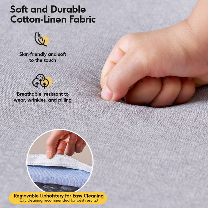 Scandinavian Beech Wood Mixed Weave Fabric Kids Dining Chair CAT