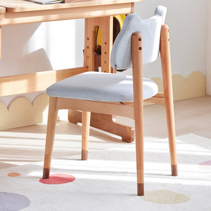 Scandinavian Beech Wood Mixed Weave Fabric Kids Dining Chair CAT