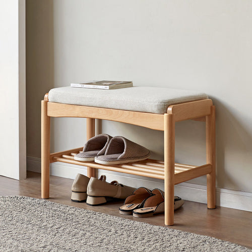 Scandinavian Beech Wood Mixed Weave Fabric Bench STEP Good to Know Preview-1