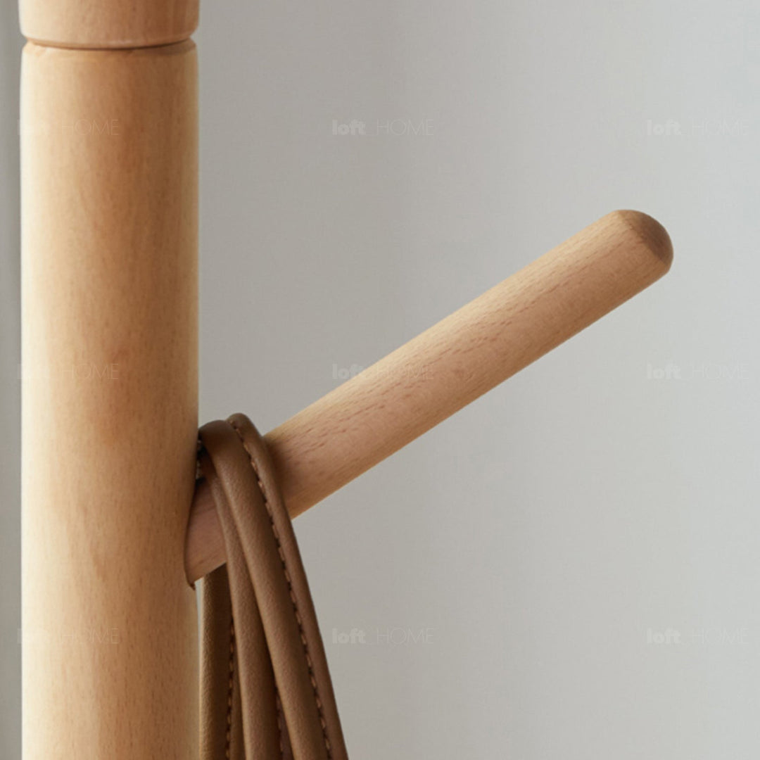 Scandinavian Beech Wood Quartz Stone Base Clothes Hanger PEBBLE