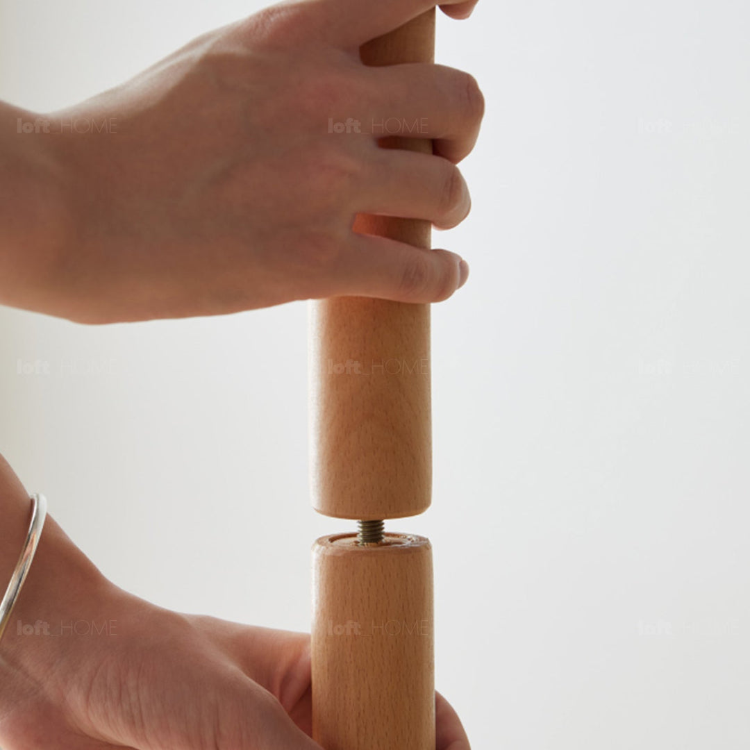 Scandinavian Beech Wood Quartz Stone Base Clothes Hanger PEBBLE