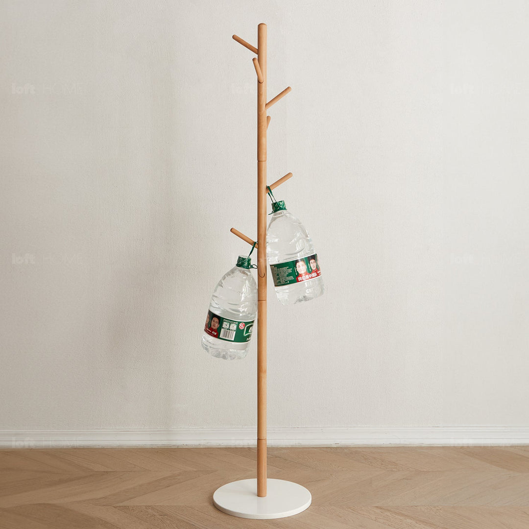 Scandinavian Beech Wood Quartz Stone Base Clothes Hanger PEBBLE