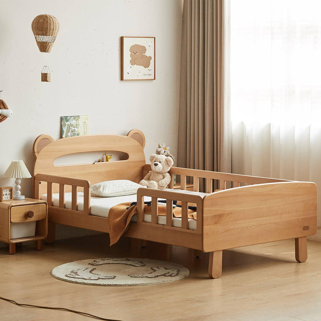 Scandinavian Beech Wood Safety Rails Kids Bed HUGSY