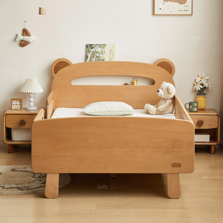 Scandinavian Beech Wood Safety Rails Kids Bed HUGSY