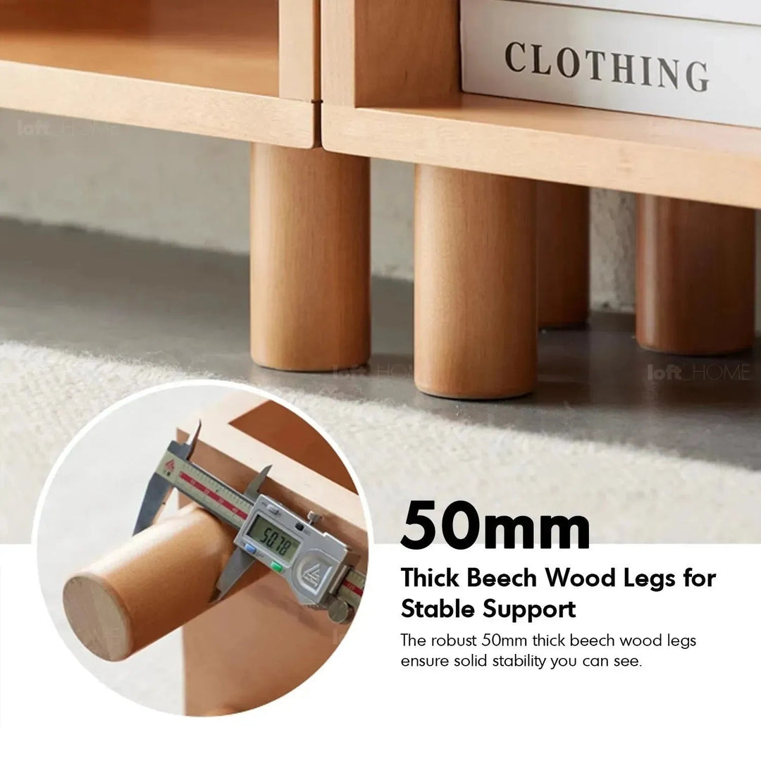 Scandinavian Beech Wood Bookshelf MURAL