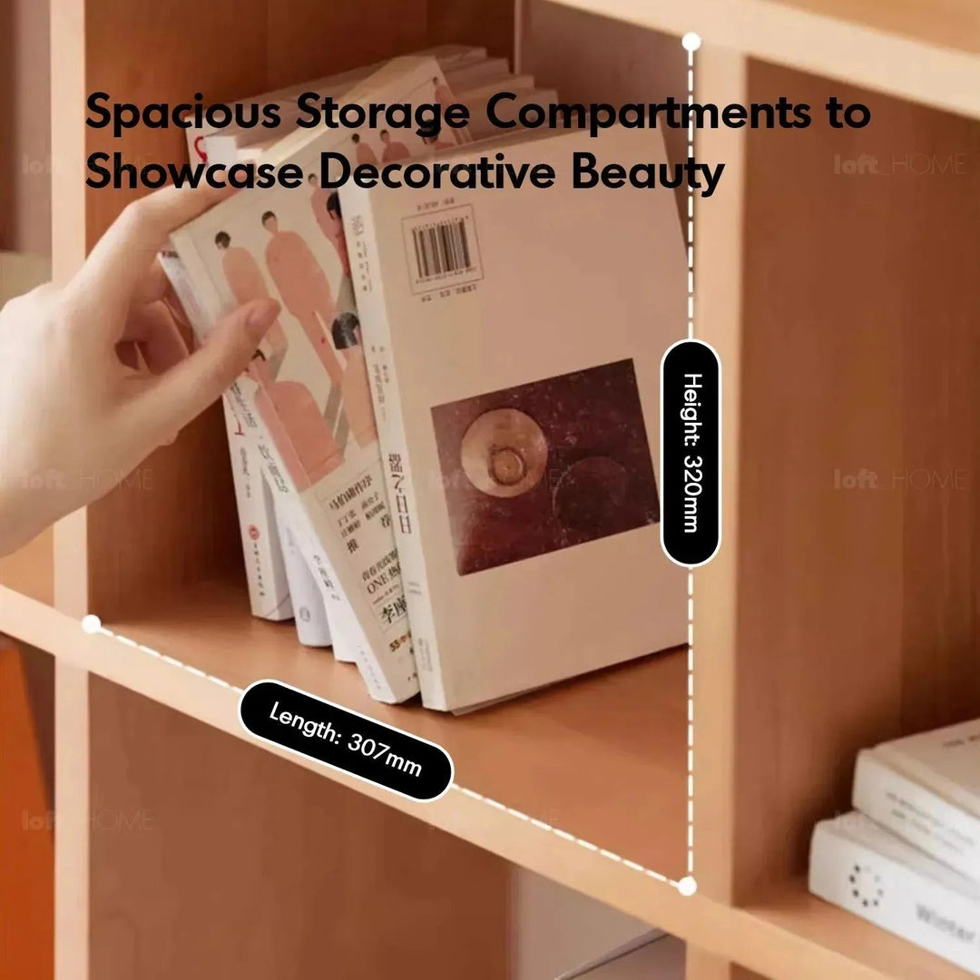 Scandinavian Beech Wood Bookshelf MURAL