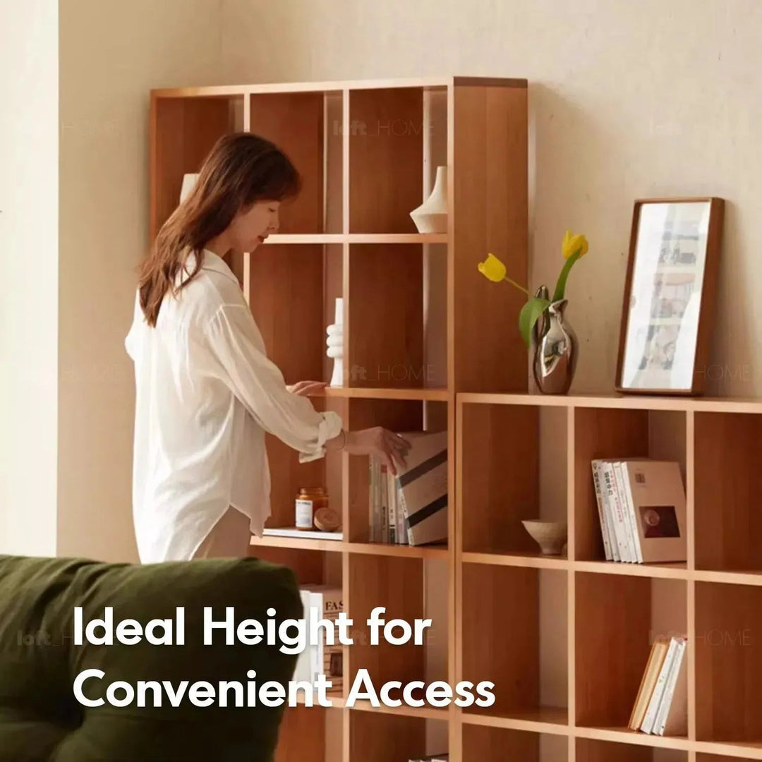 Scandinavian Beech Wood Bookshelf MURAL