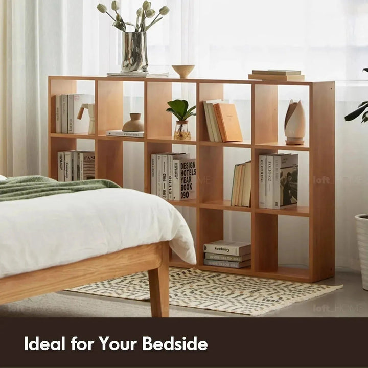 Scandinavian Beech Wood Bookshelf MURAL