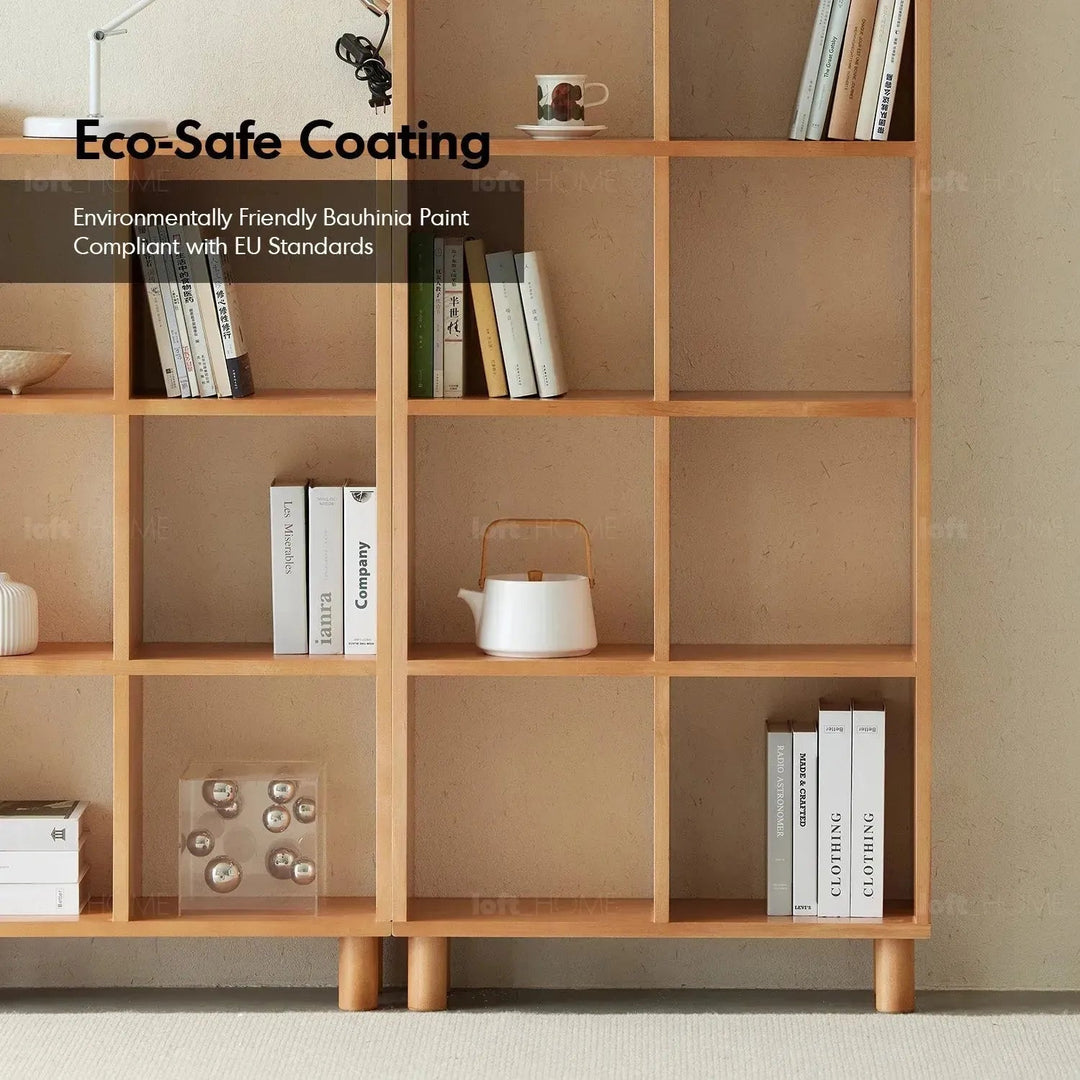 Scandinavian Beech Wood Bookshelf MURAL