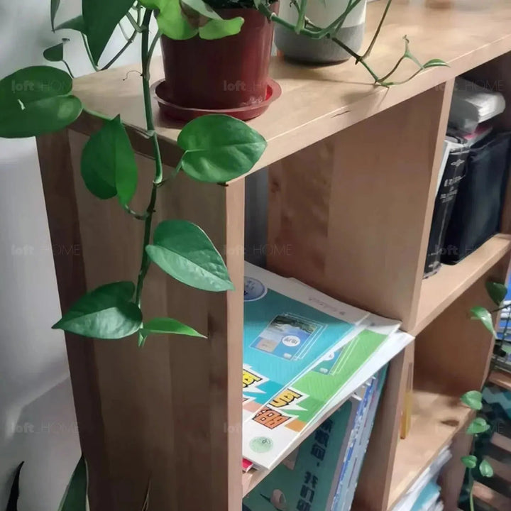 Scandinavian Beech Wood Bookshelf MURAL