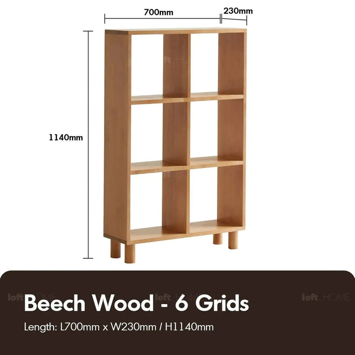 Scandinavian Beech Wood Bookshelf MURAL