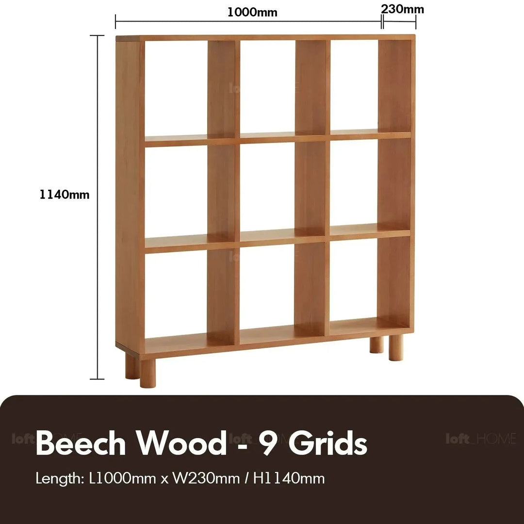 Scandinavian Beech Wood Bookshelf MURAL