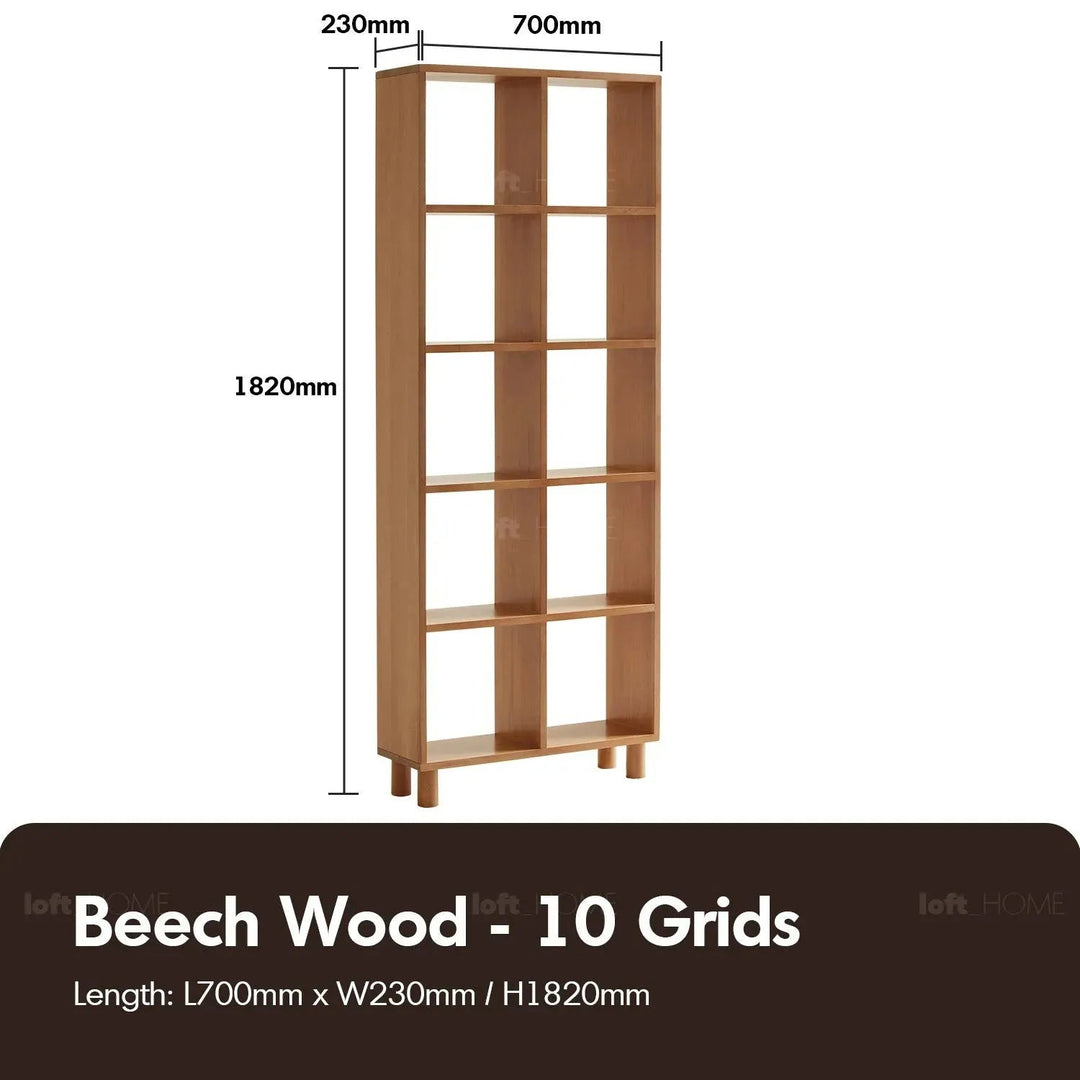 Scandinavian Beech Wood Bookshelf MURAL