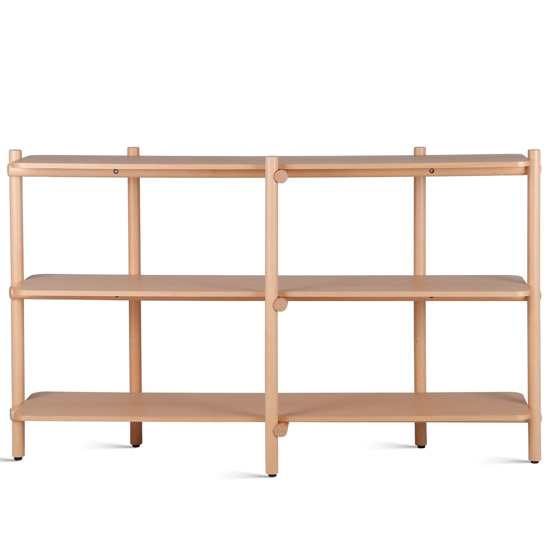 Scandinavian Beech Wood Side Display Shelf HILDA