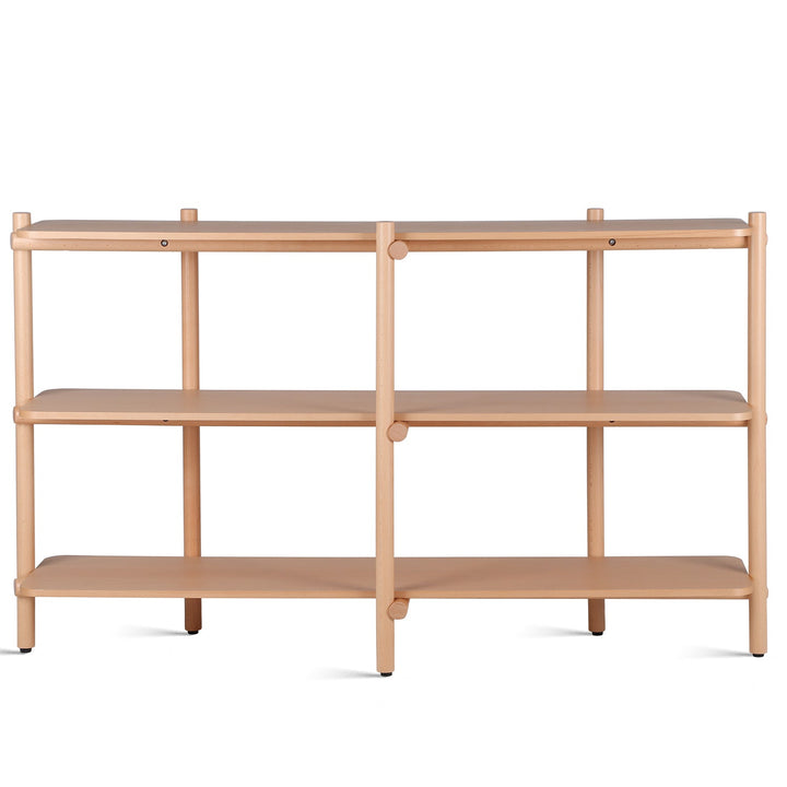 Scandinavian Beech Wood Side Display Shelf HILDA