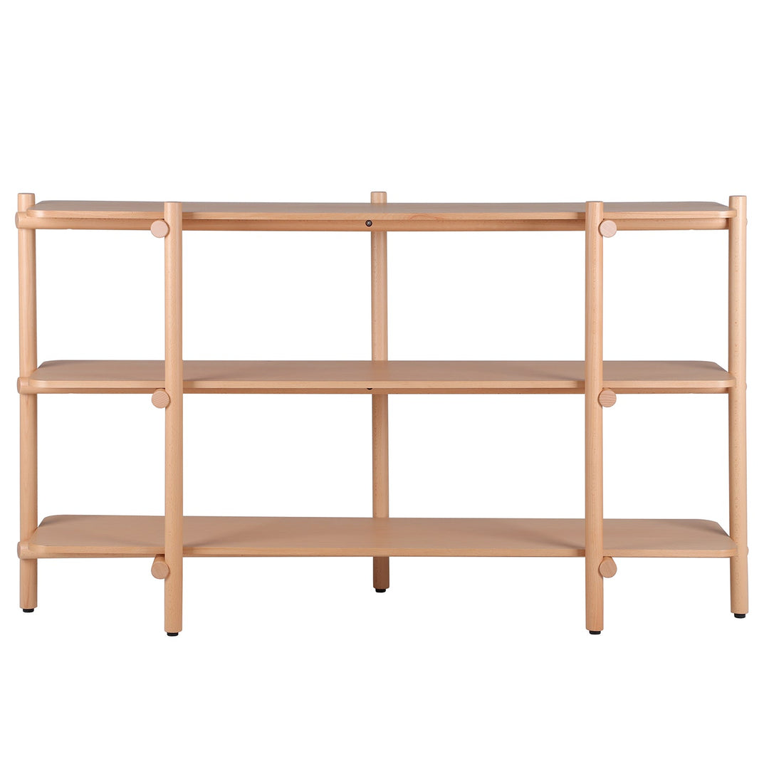 Scandinavian Beech Wood Side Display Shelf HILDA