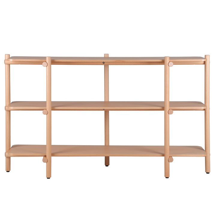 Scandinavian Beech Wood Side Display Shelf HILDA