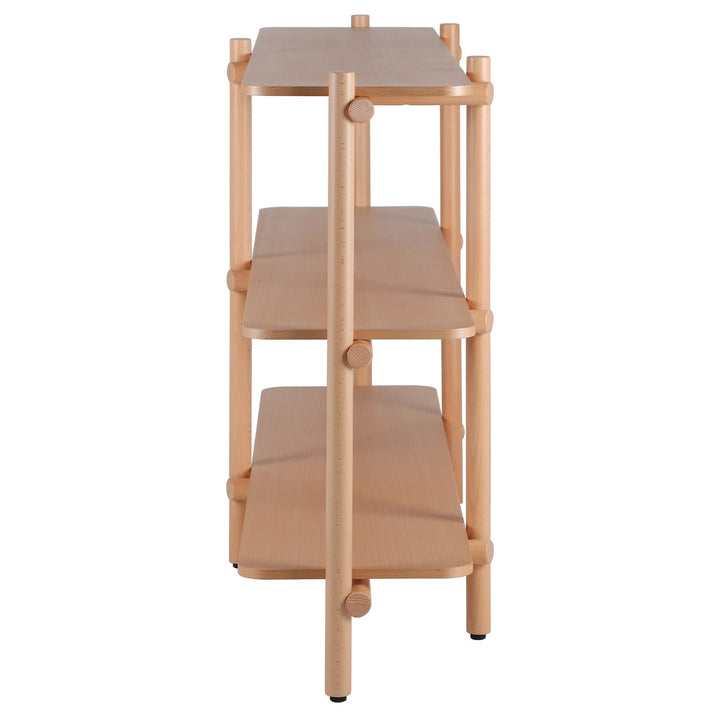 Scandinavian Beech Wood Side Display Shelf HILDA