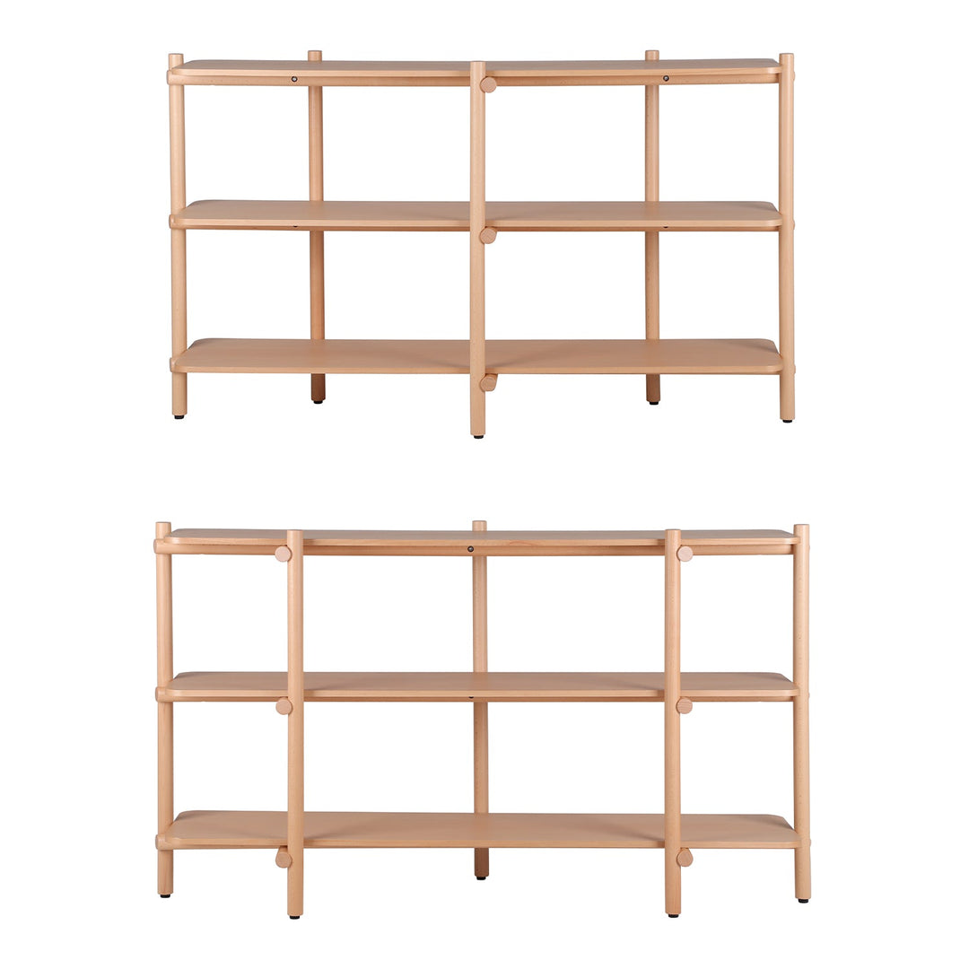 Scandinavian Beech Wood Side Display Shelf HILDA