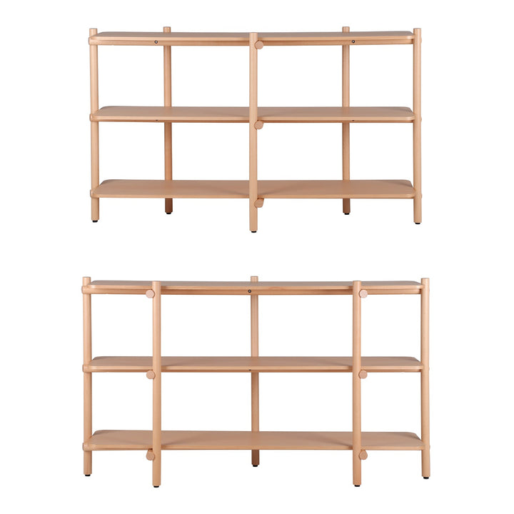 Scandinavian Beech Wood Side Display Shelf HILDA