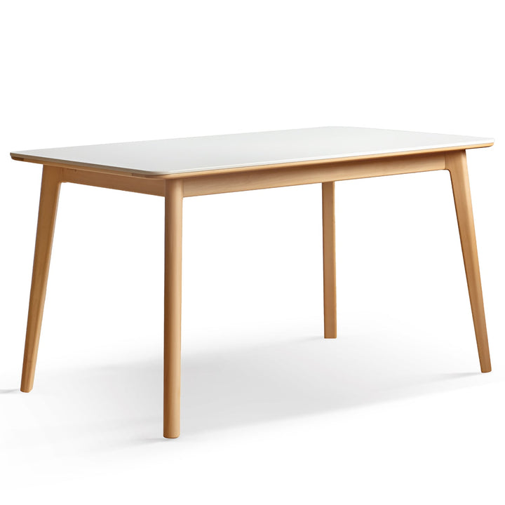 Scandinavian Beech Wood Sintered Stone Dining Table LUNA