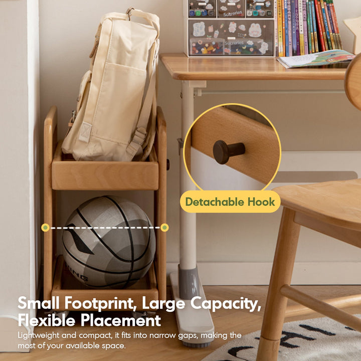 Scandinavian beech wood wheeled trolley side table vera environmental situation.