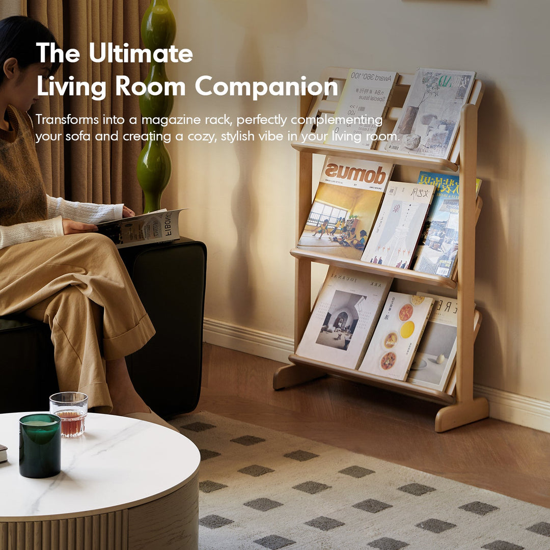 Scandinavian Birch Wood Shoe Shelf LINA