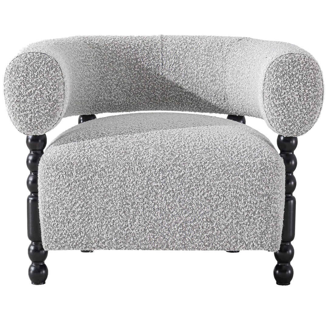 Japandi boucle fabric 1 seater sofa amarah environmental situation.