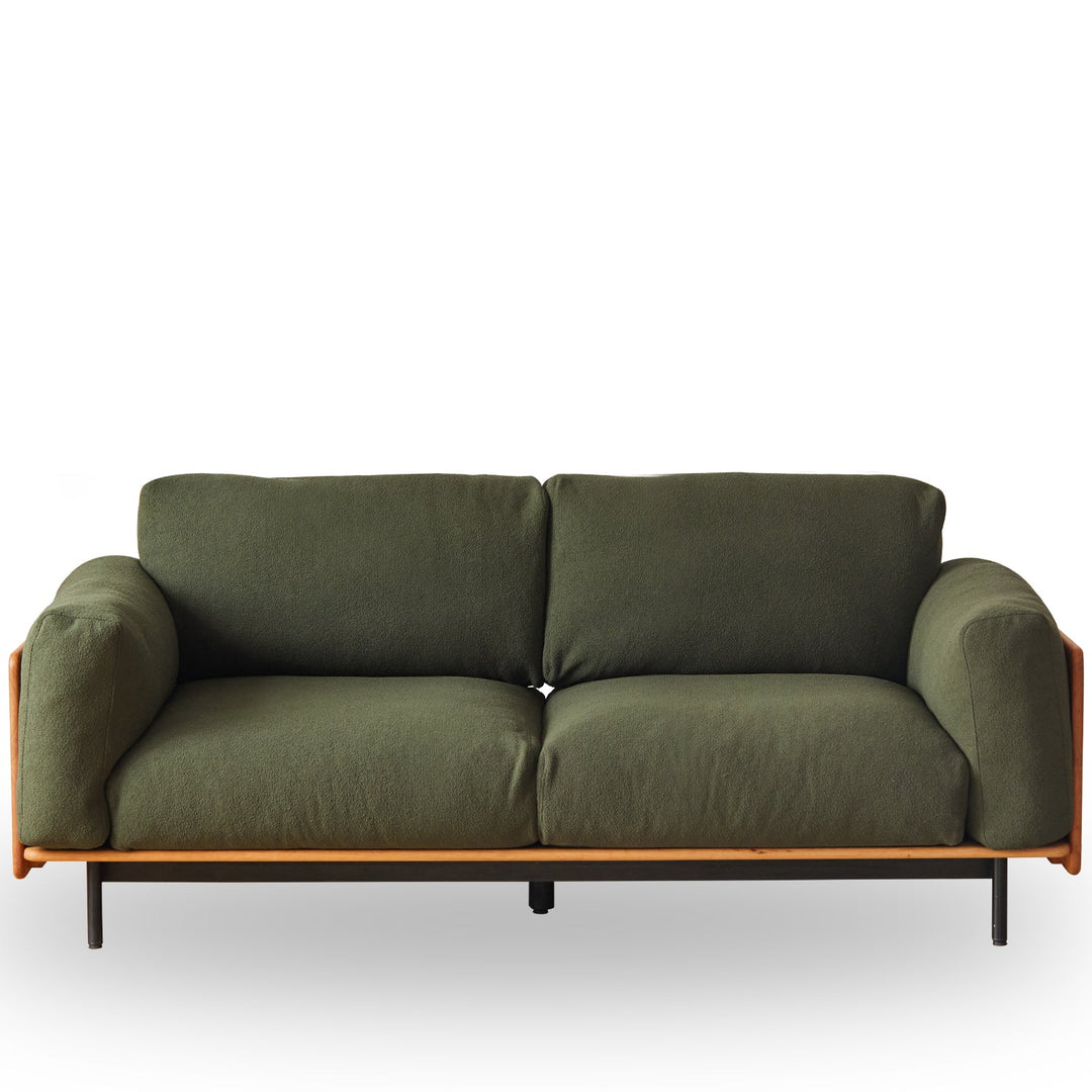 Scandinavian Boucle Fabric 2 Seater Sofa HARVEST