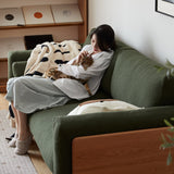 Scandinavian boucle fabric 2 seater sofa harvest size charts.