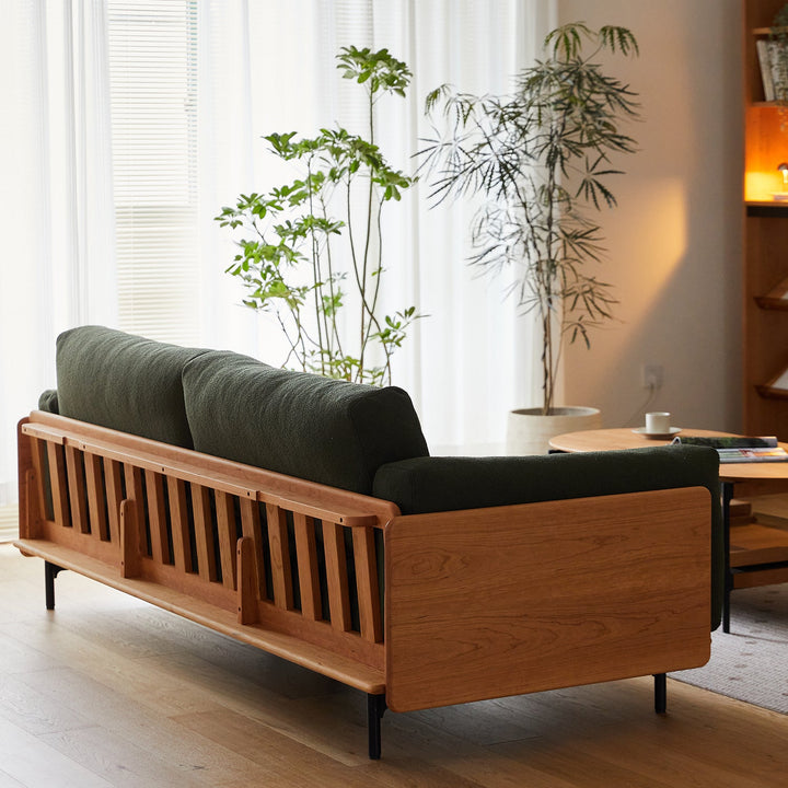 Scandinavian Boucle Fabric 2 Seater Sofa HARVEST